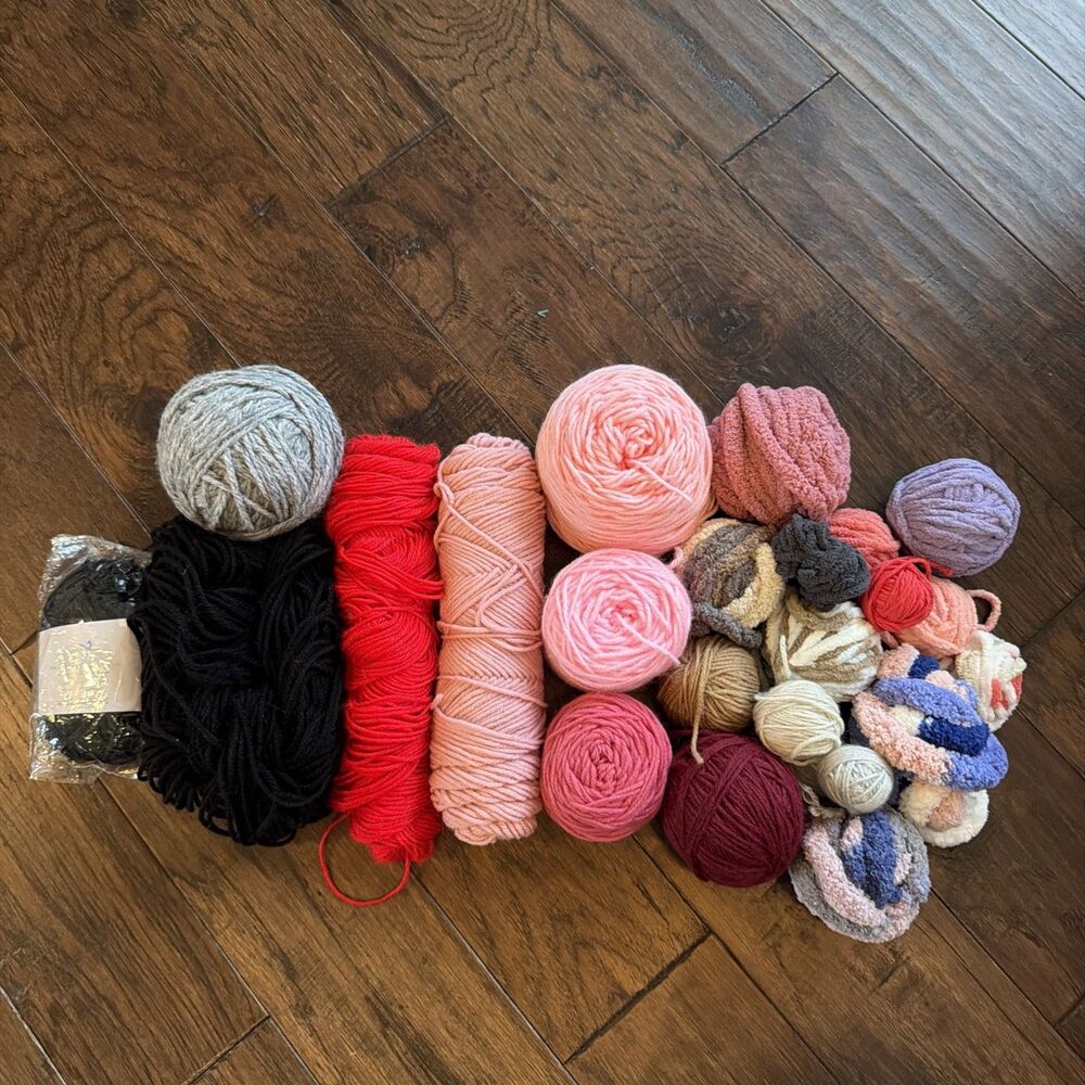 Destashing Acrylic Yarn Random Lot Colors. No Labels